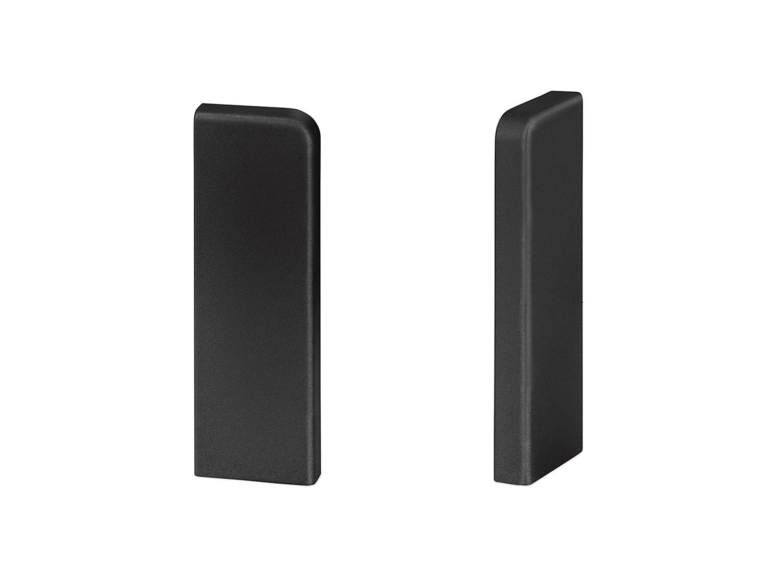2 x Endstück für Sockelleiste Anthrazit - Modern Profil
