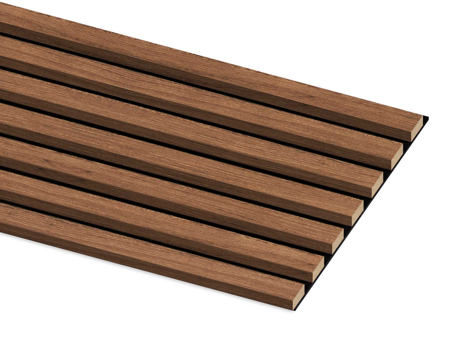 Akustikpaneele Eiche Bronze 30 x 260 cm 2er Set in schraeger Produktansicht