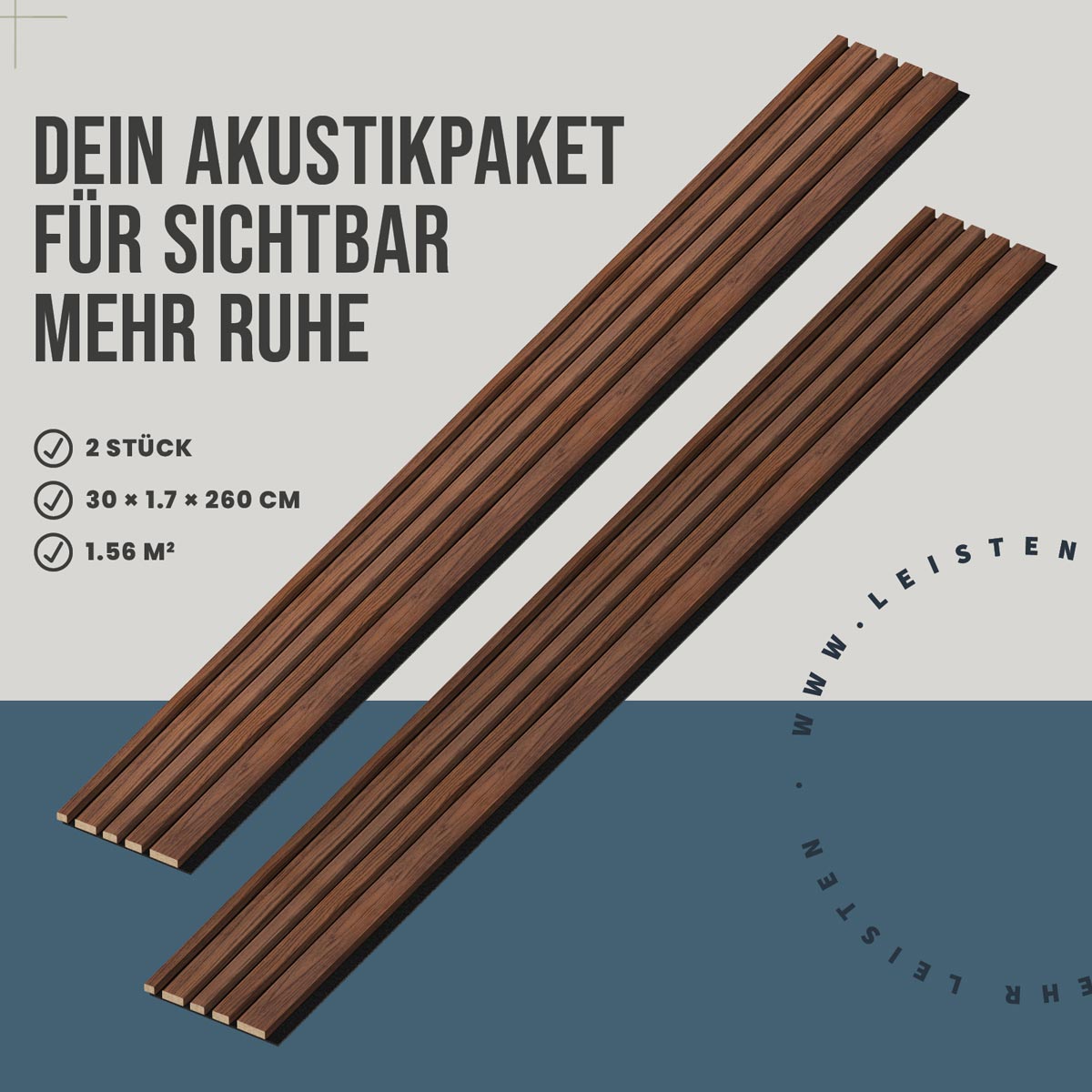 Akustikpaneele Blend Walnuss 2er Set Vorteile und Montage
