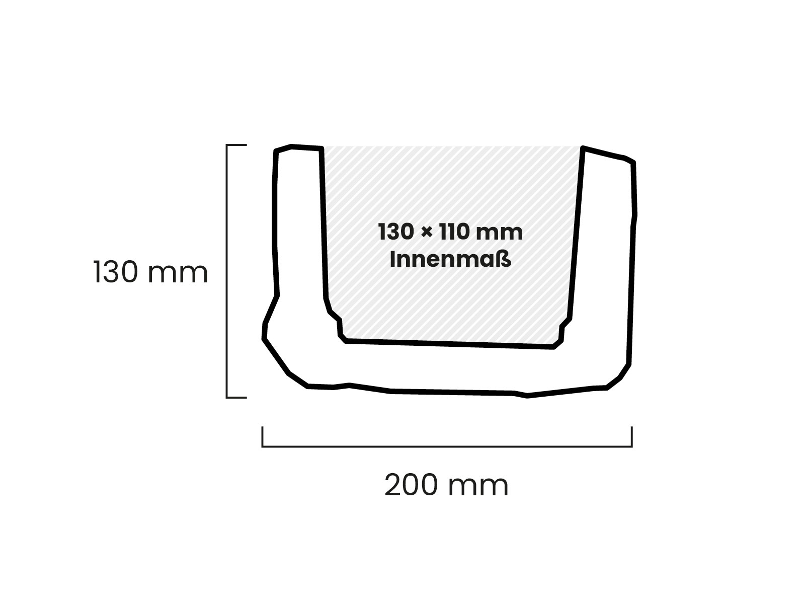 Technische Zeichnung - Deckenbalken 230x130mm