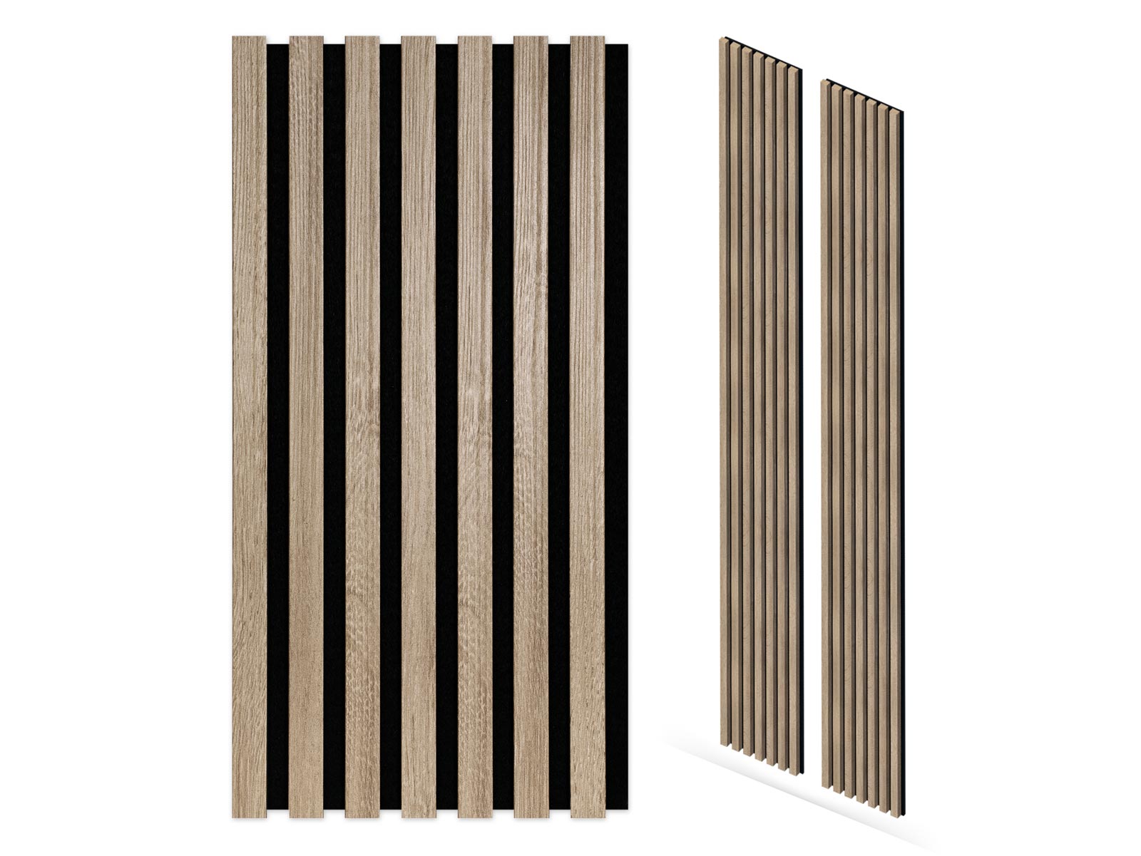 Akustikpaneele Eiche Angegraut 30 x 260 cm 2er Set