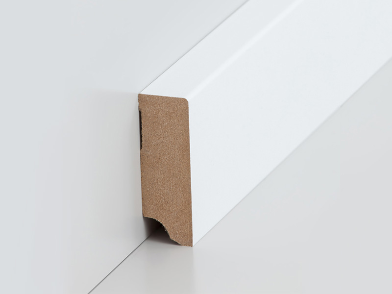 Sockelleiste weiß 19 x 58 mm - MDF foliert RAL9016