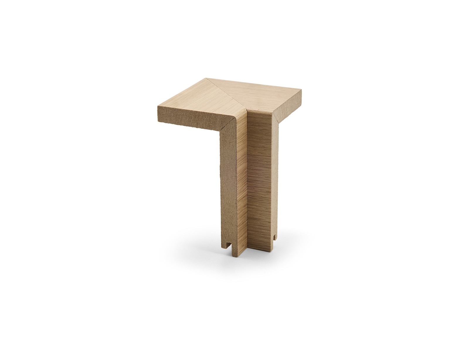 Eiche Innenecke Rohrverkleidung natur lackiert (57x100mm) Modern-Profil