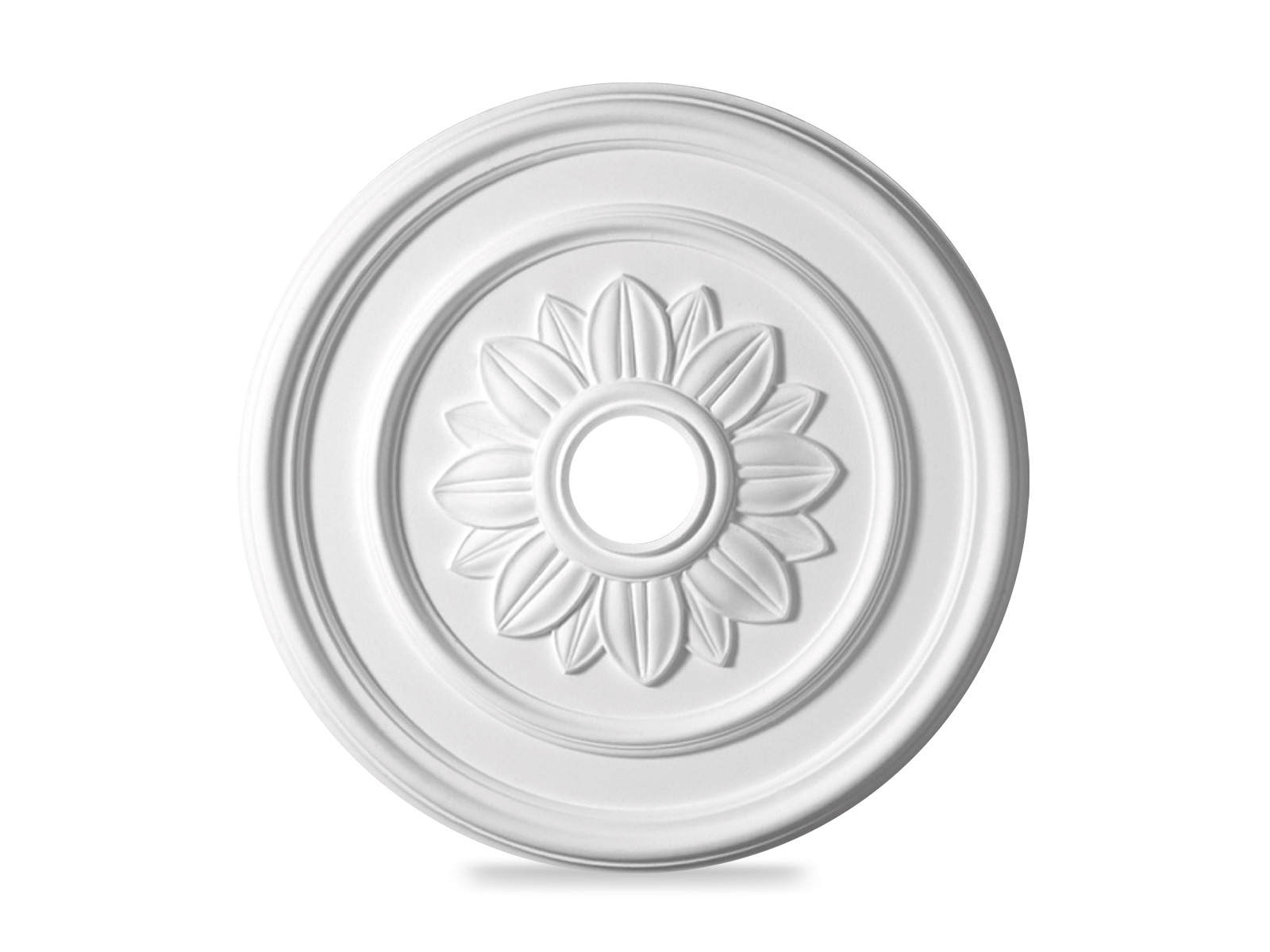 Deckenrosette Flora Styropor rund Ø 52cm