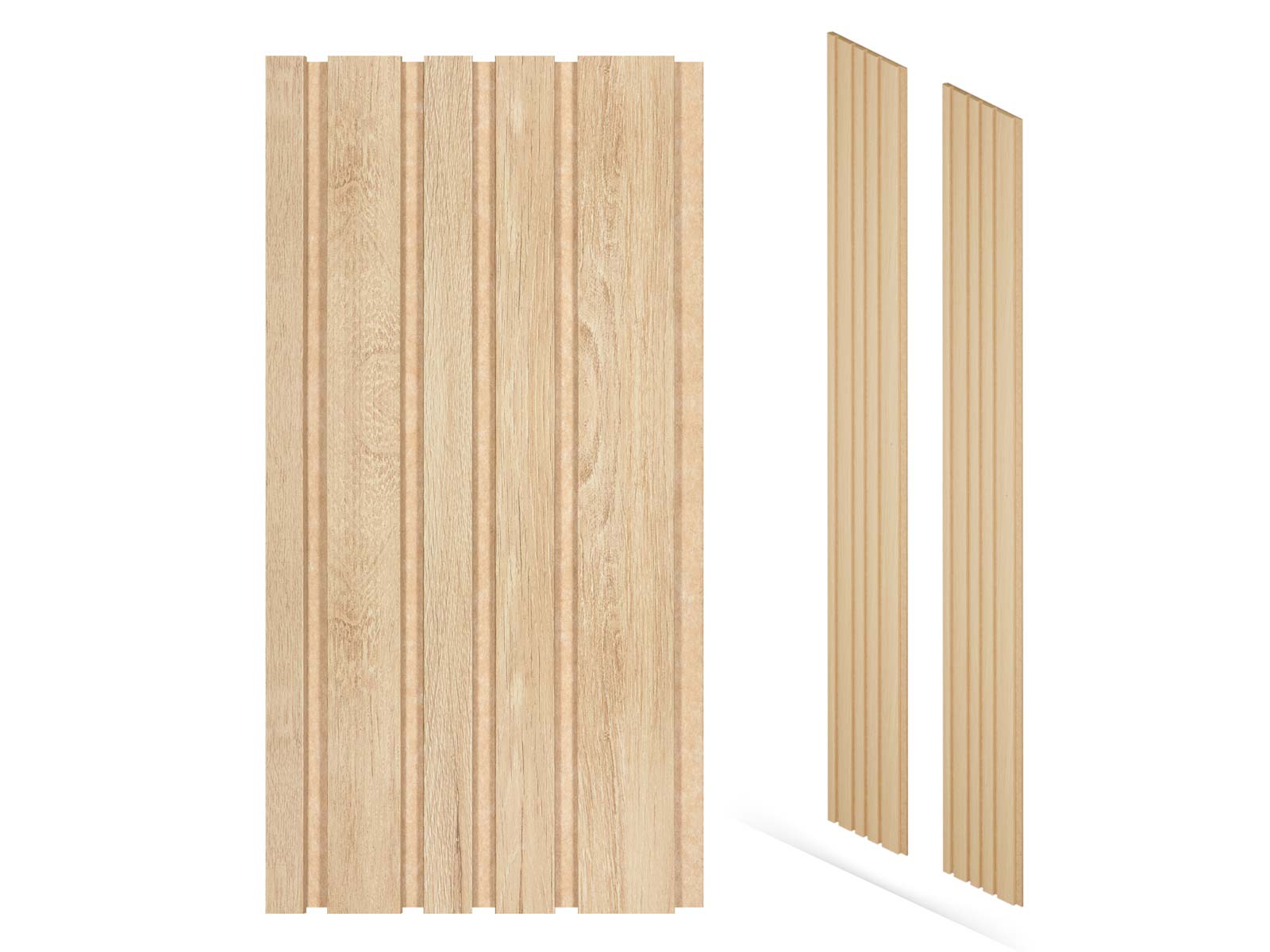 Akustikpaneele Blend Eiche Natur Ton in Ton freigestellte Paneele