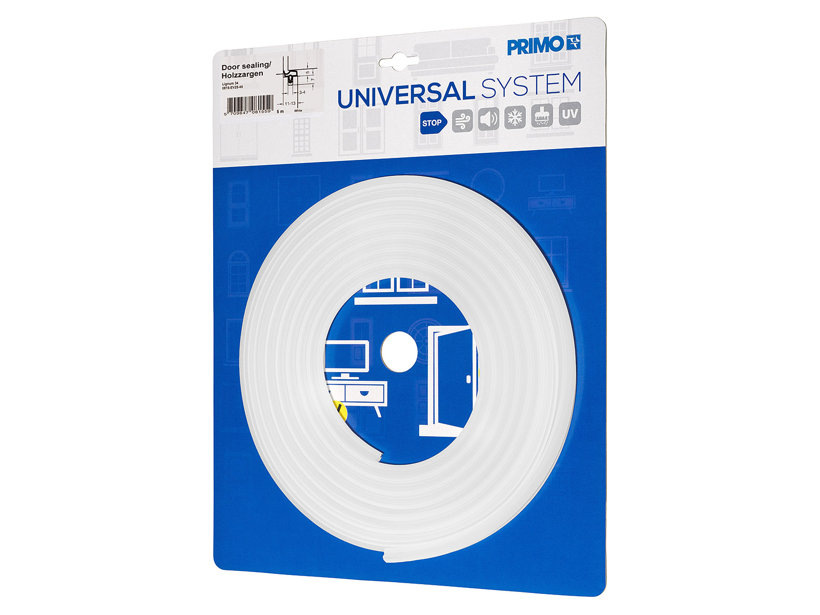 Primo Dichtungsband weiß Lignum 34 | 3-4x7mm | Länge 5m