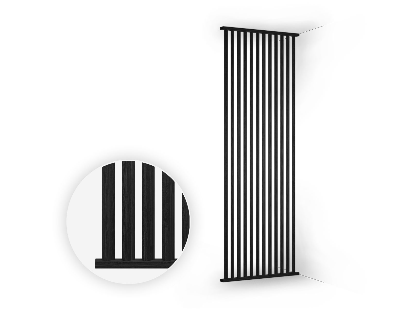 Raumtrenner Eiche Lava 45° Komplett-Set 100 x 270 cm