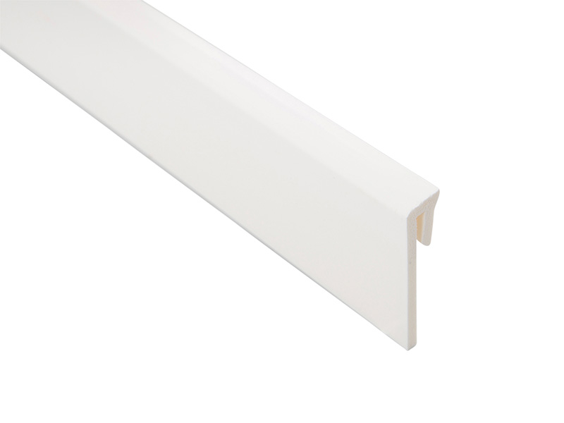PVC Kabelkanal Fußleiste nordisch weiß inkl. Clips (14x60mm)