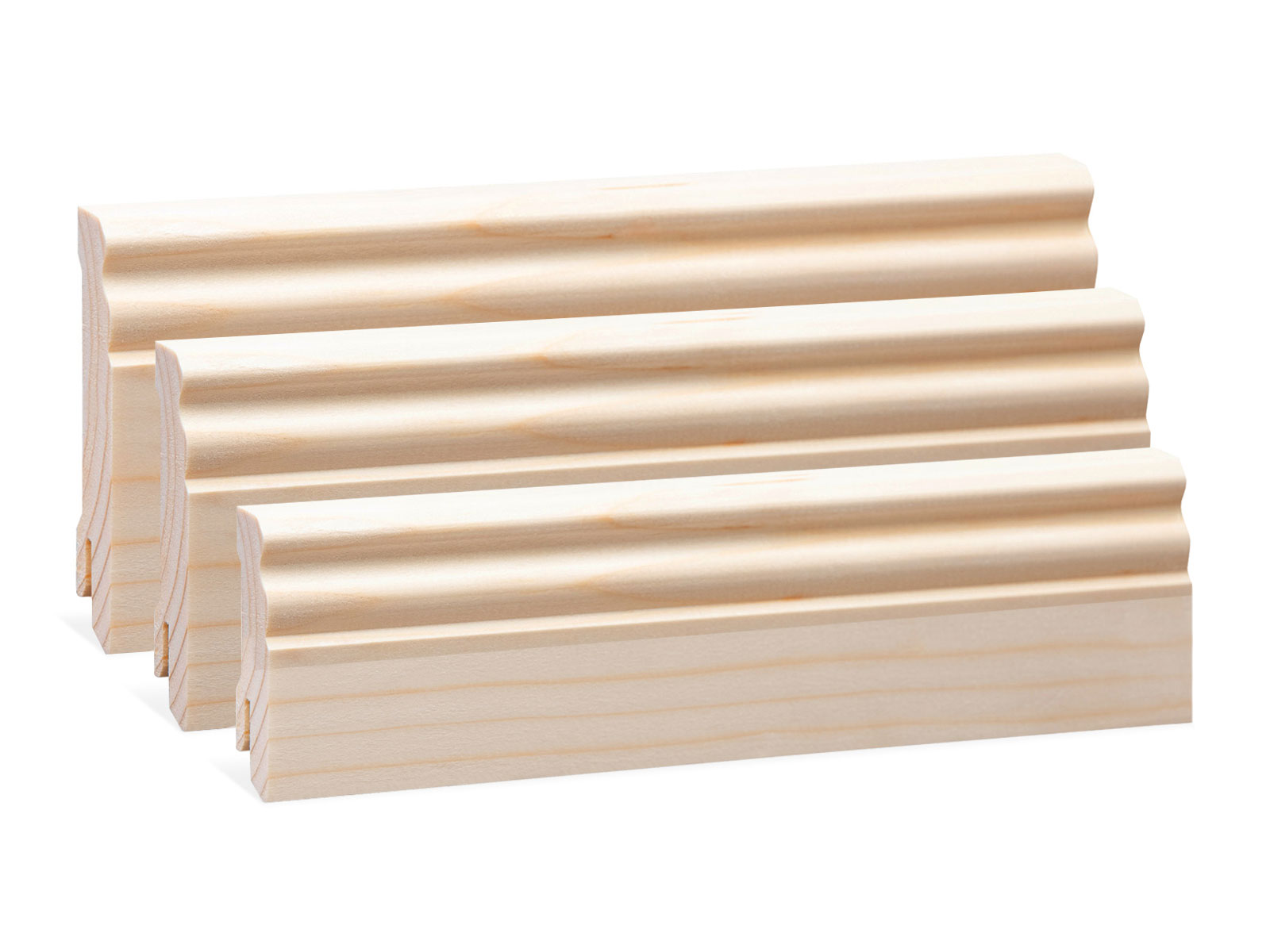 Hamburger Leiste Massivholz - Nordische Fichte roh