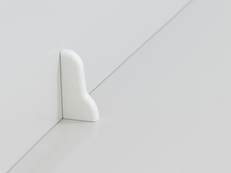 Südbrock Endkappe links zu MDF-Leiste 20 x 40 mm weiß