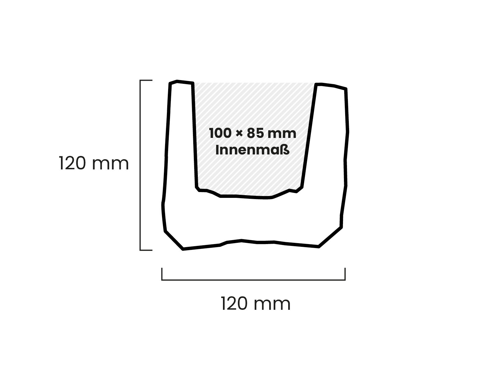 Technische Zeichnung - Deckenbalken 120x120mm