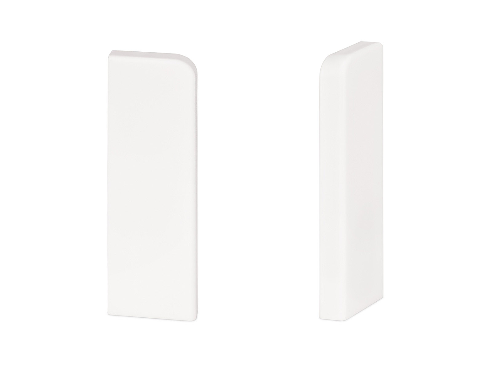 Endstücke für Modern-Profil Fußleisten weiß (2 Stück)