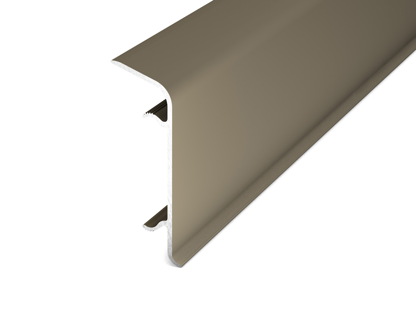 Prinz Aluminium Clip Sockelleiste Nr. 350 Edelstahl matt