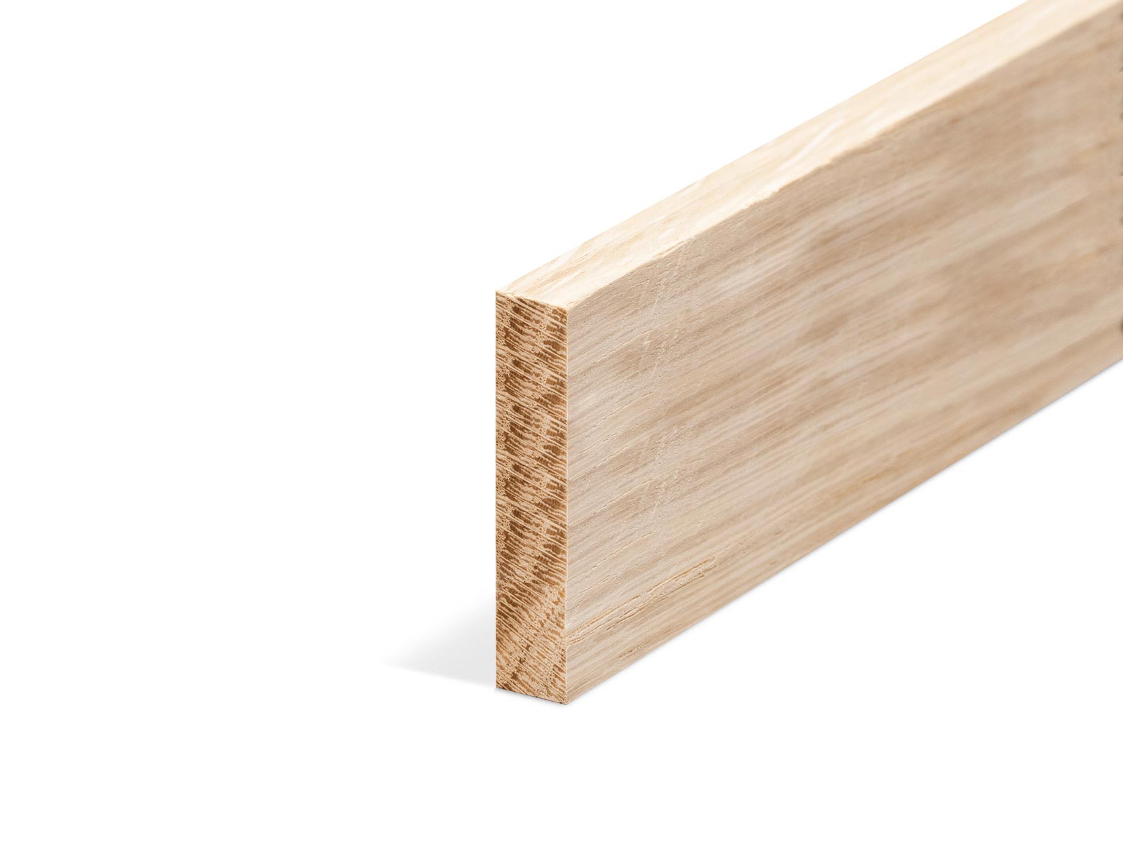 Rechteckleiste Massivholz Eiche roh Profil