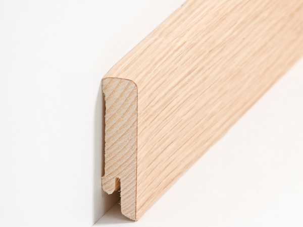 Südbrock Holz-Fußleiste 16 x 60 mm, Holzkern mit Echtholz furniert - Eiche geölt