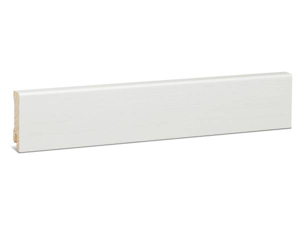 Eiche Modern - weiß lackiert RAL9010 (16x58mm)