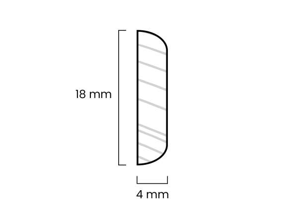 Tapetenleiste Buche 4 x 18 x 1.000 mm - Massive Holzleiste roh