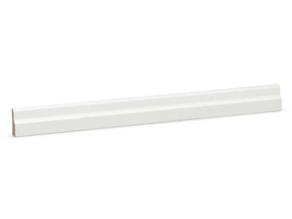 Wandleiste 8 x 28 mm - Weiß lackierte Kiefer Zierleiste