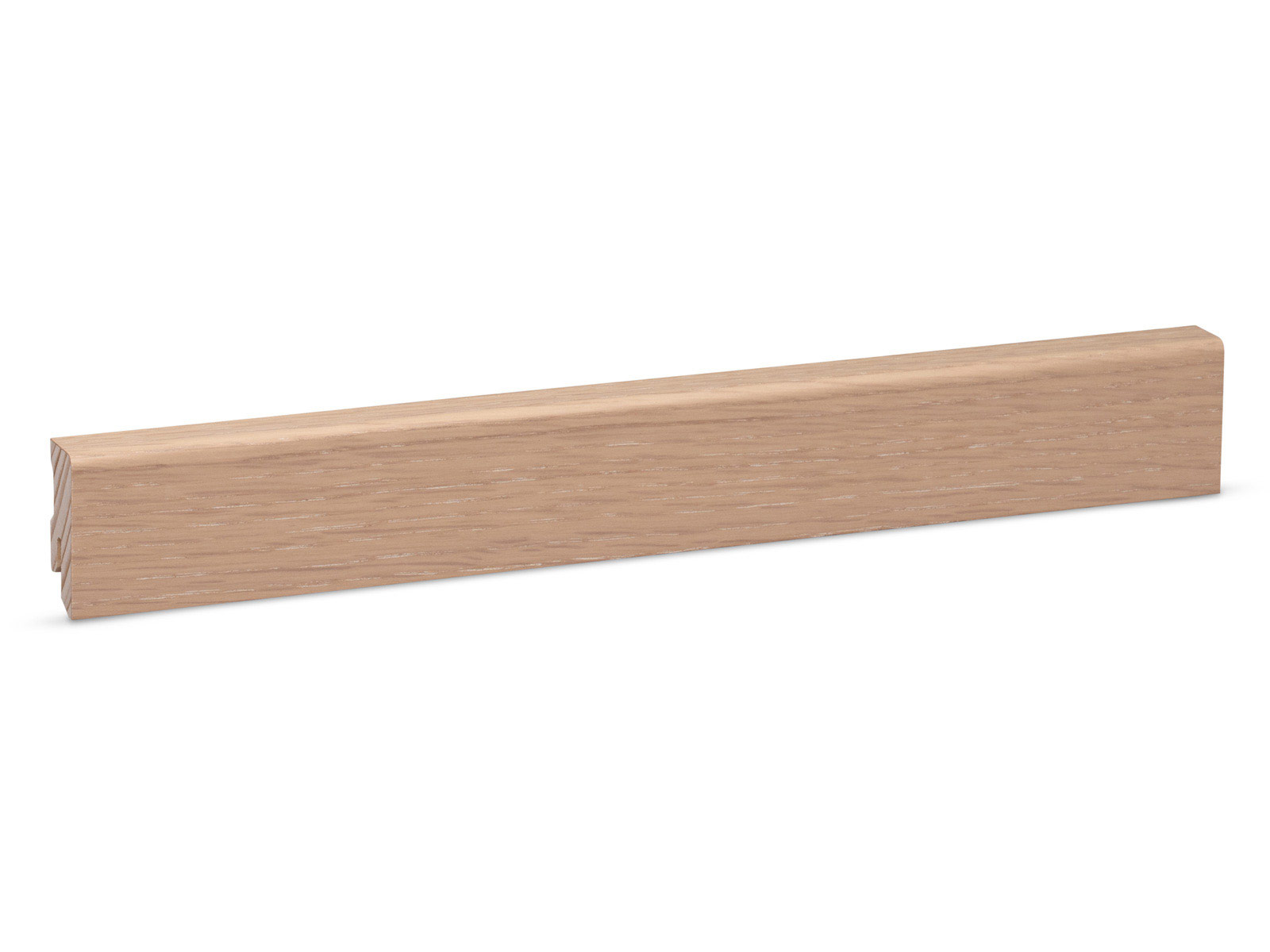Massivholz Eiche 40x16mm Oberkante abgeschrägt Sockelleiste Fußleiste Holzleiste 