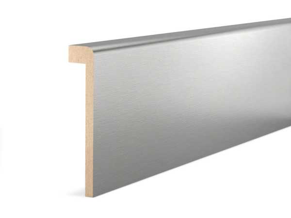 Südbrock Abdeckleiste für Fliesensockel 19 x 96 mm, MDF-Kern - Edelstahl
