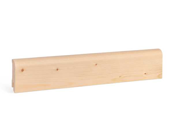 Oben Rund Massivholz Sockelleiste - Nordische Fichte roh (18x58mm)