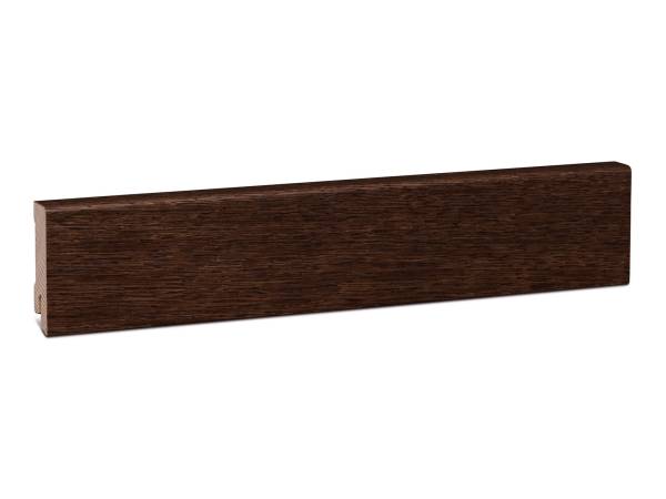 Echtholz furnierte Sockelleiste Fußleiste 16x58x2500mm Räuchereiche dunkel 