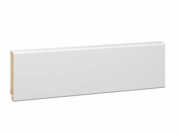 Modern Fichte Massivholz - weiß foliert RAL9016 (16x80mm)