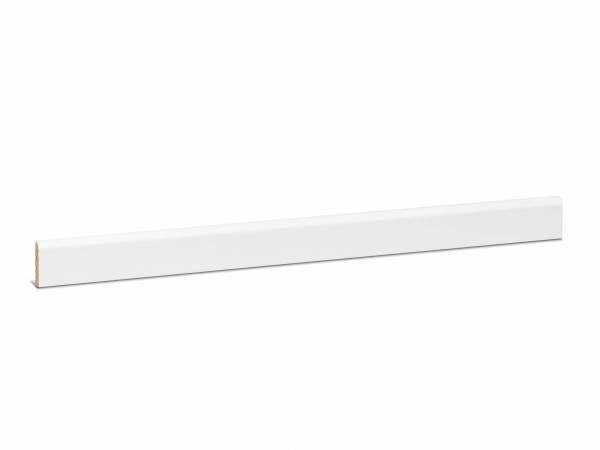 Deckleiste 6 x 23 mm weiß lackiert RAL9016 - Kiefer Massivholz