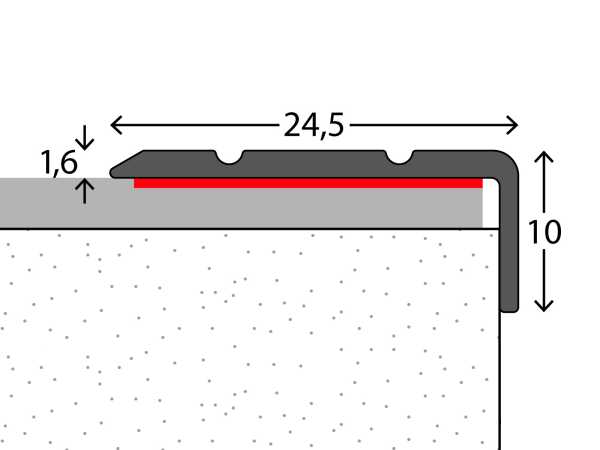 Prinz Winkelprofil Selbstklebend Edelstahl matt (24,5 x 1000 mm)
