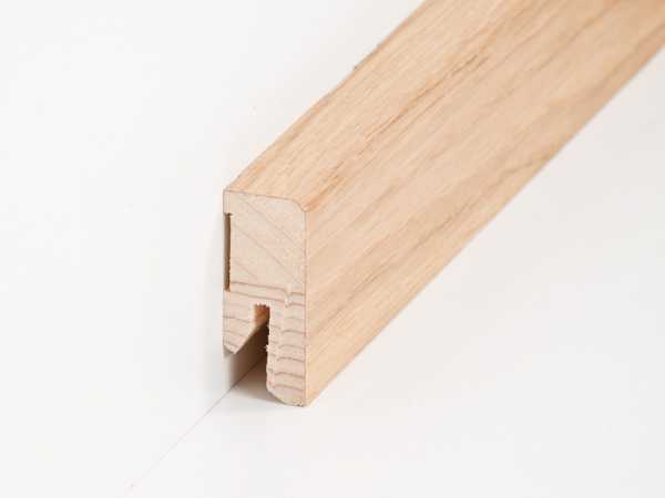 Südbrock Holz-Fußleiste 16 x 40 mm, Holzkern mit Echtholz furniert - Eiche geölt