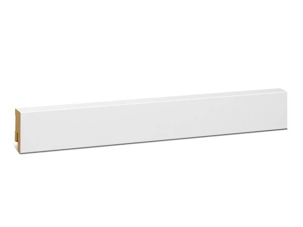 ExPress Modern Fußleiste – MDF weiß foliert in RAL9016 (16x40mm)
