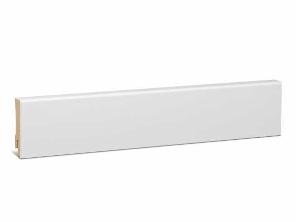 Modern Fichte Massivholz - weiß foliert RAL9016 (16x58mm)
