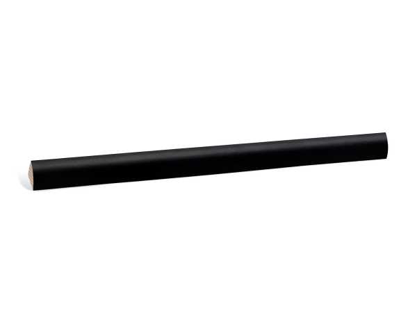 Viertelstab Holzleiste Fichte schwarz RAL 9005 (14x14mm)