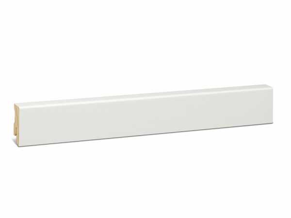 Modern Fichte Massivholz - weiß foliert RAL9016 (16x40mm)