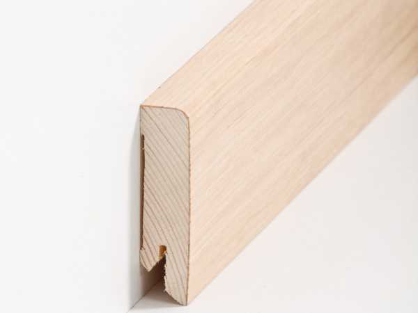 Südbrock Holz-Fußleiste 16 x 60 mm, Holzkern mit Echtholz furniert - Eiche roh
