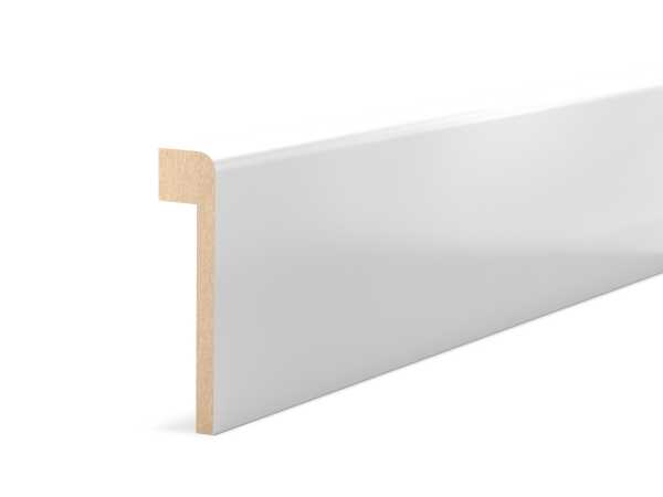 Südbrock Abdeckleiste für Fliesensockel 19 x 80 mm, MDF weiß foliert