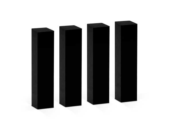 4er-Pack Ecktürme schwarz - 82 mm