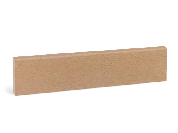 Oben Rund Massivholz Sockelleiste - Buche lackiert (10x58mm)
