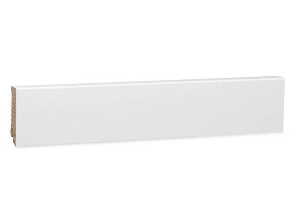 Modern Kiefer Massivholz - weiß lackiert RAL9016 (16x58mm)
