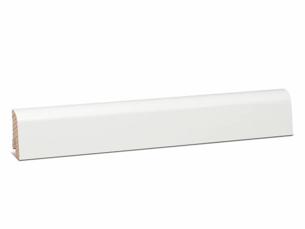 ExPress-45 Fichte Massivholz Fußleiste weiß foliert RAL9016