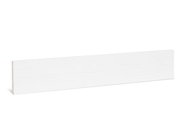 Rechteckleiste 5 x 30 mm Kiefer Weiß lackiert RAL9016