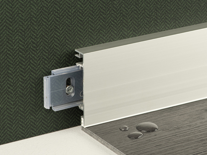 Prinz Aluminium Clip Sockelleiste Nr. 354 Silber, 13x60 mm inkl